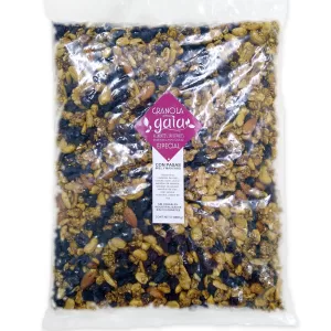 Granola Especial con almendras, cajú, nueces, miel, mascabo y pasas de uva x 1000g